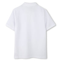 Polo à manches courtes à logo en coton - Blanc