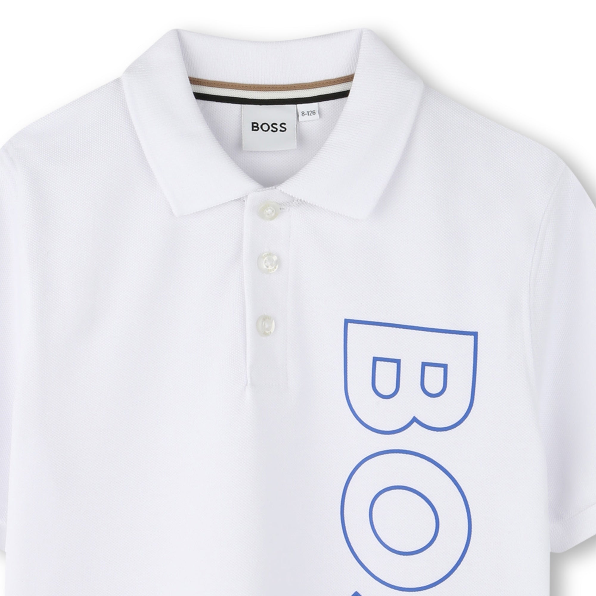 Polo à manches courtes à logo en coton - Blanc