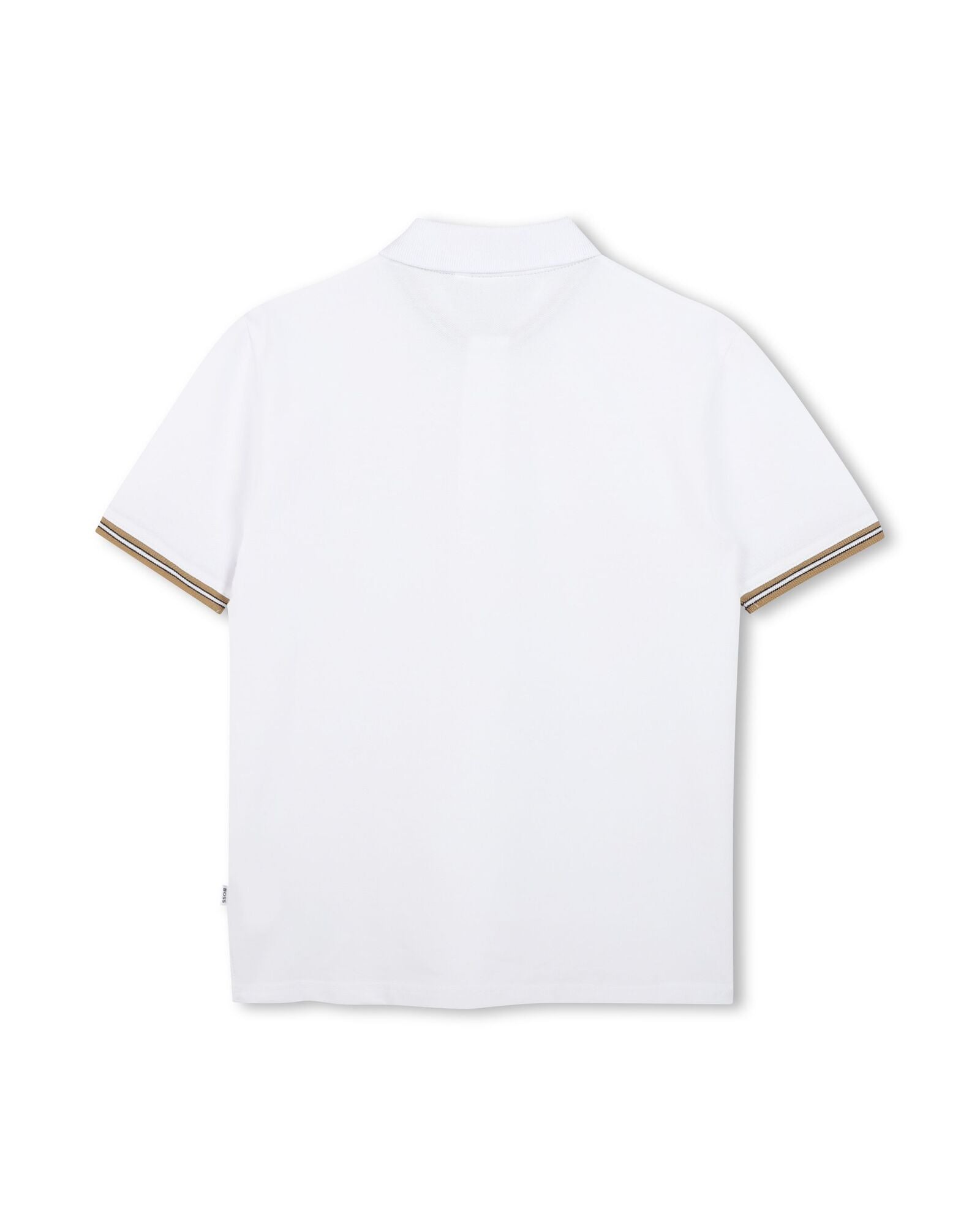 Polo à manches courtes à tresse en coton - Blanc