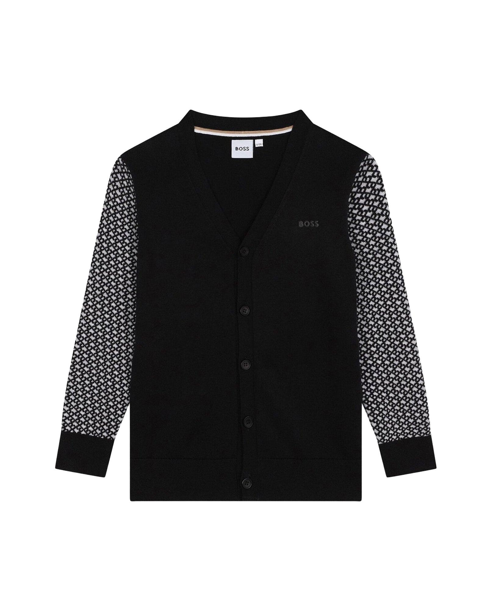 Cardigan à logo en coton - Black