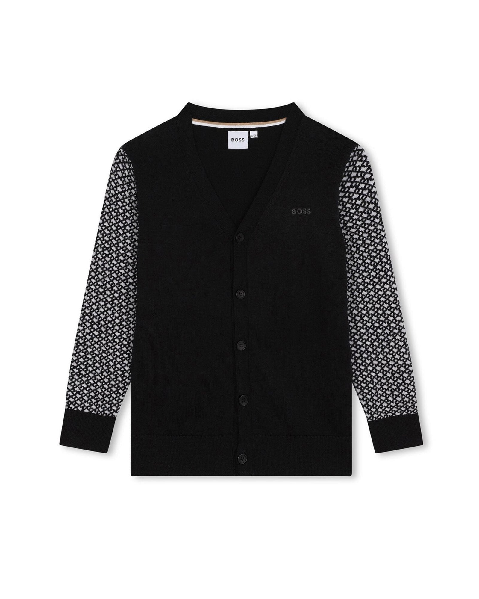 Cardigan à logo en coton - Black