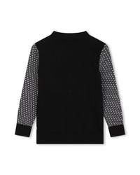 Cardigan à logo en coton - Black