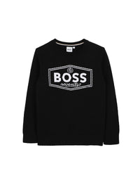 Pull illustration logo en coton - Black
