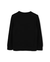 Pull illustration logo en coton - Black