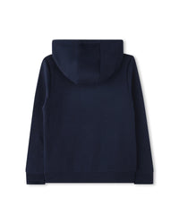 Sweatshirt à manches longues à capuche en coton - Bleu Cargo