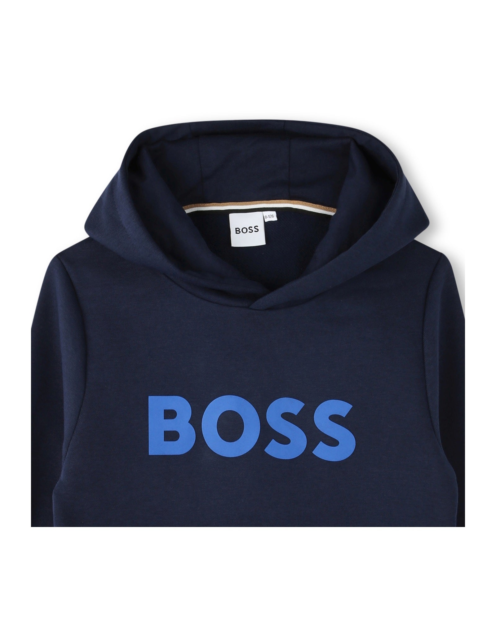 Sweatshirt à manches longues à capuche en coton - Bleu Cargo