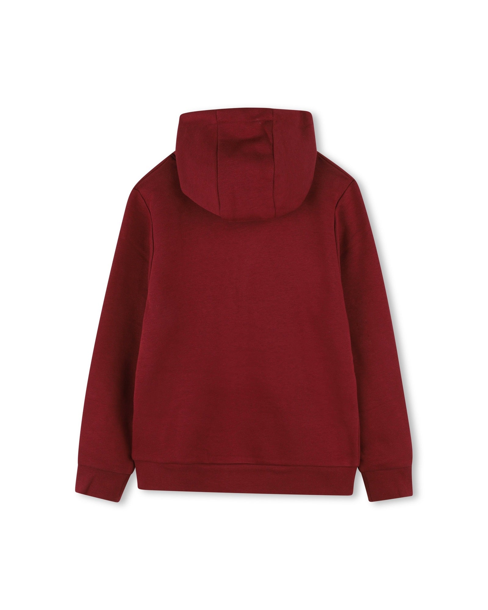 Long-sleeved cotton hooded sweatshirt - Garnet