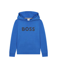 Sweatshirt à manches longues à capuche en coton - Brightcobalt
