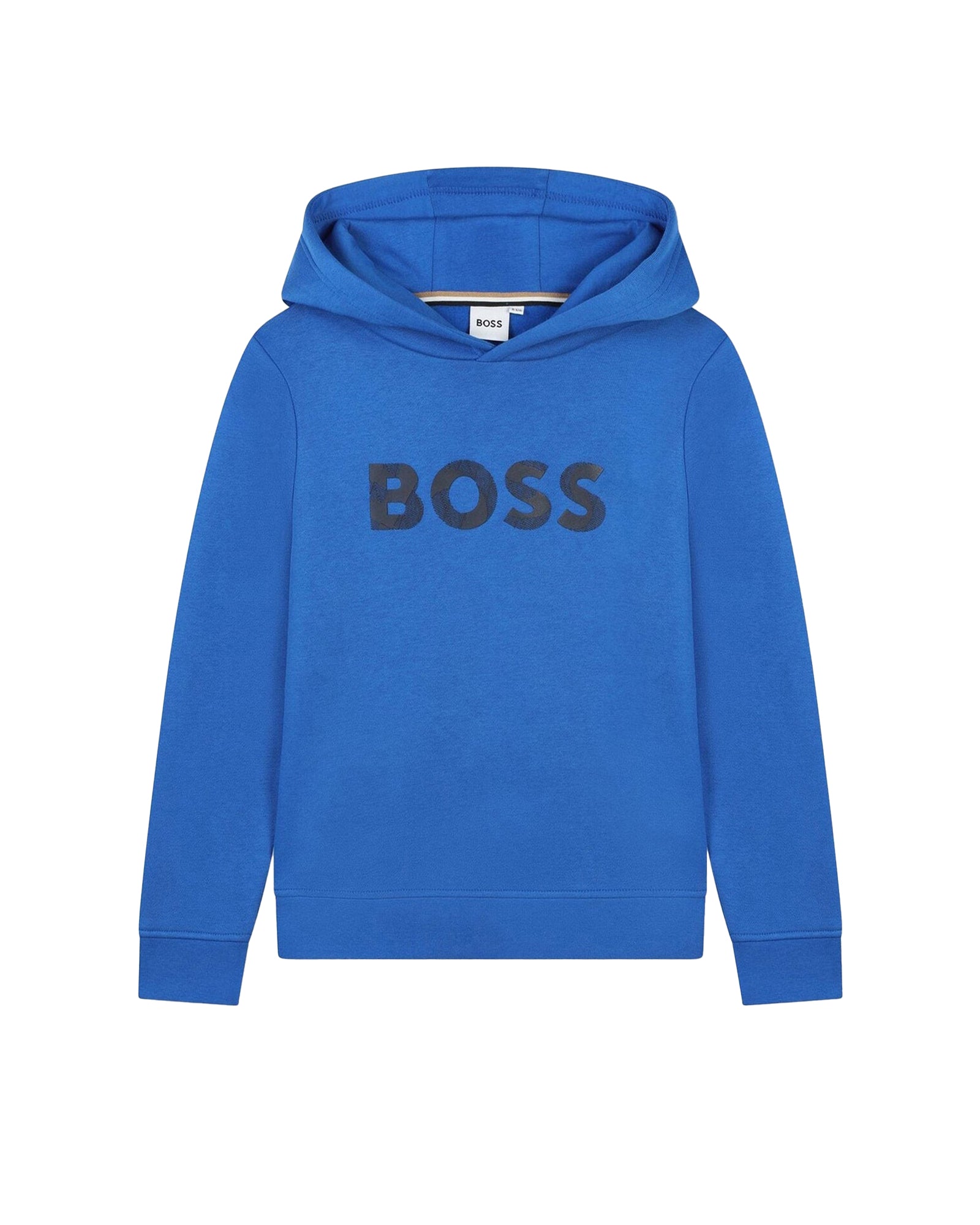 Long-sleeved cotton hooded sweatshirt - Brightcobalt