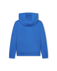 Long-sleeved cotton hooded sweatshirt - Brightcobalt