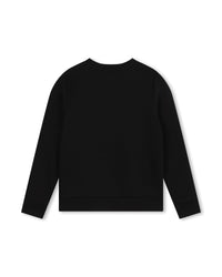 Cotton logo round-neck sweatshirt - Black
