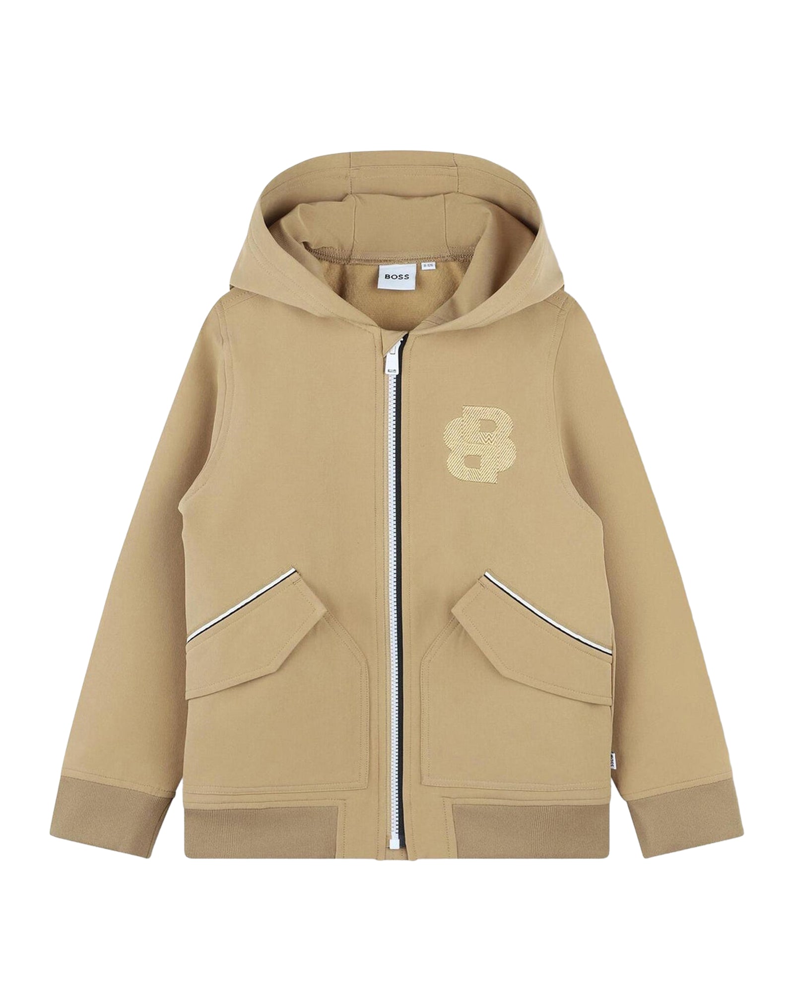 Gilet à capuche à zip - Cookie