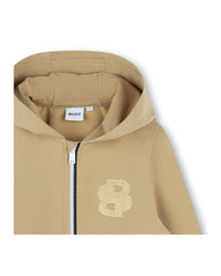Gilet à capuche à zip - Cookie