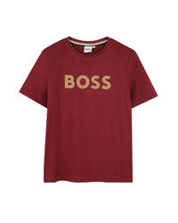 Short-sleeved cotton T-shirt - Garnet