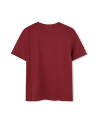 Short-sleeved cotton T-shirt - Garnet