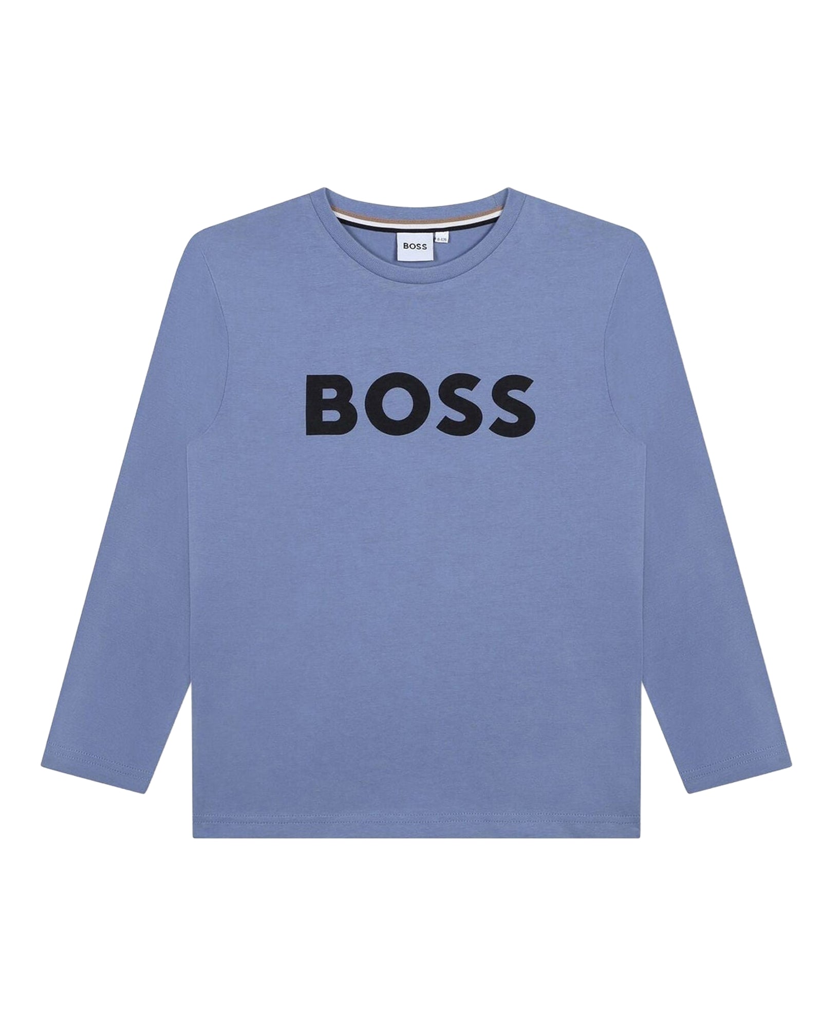 Long-sleeved cotton logo T-shirt - Mist