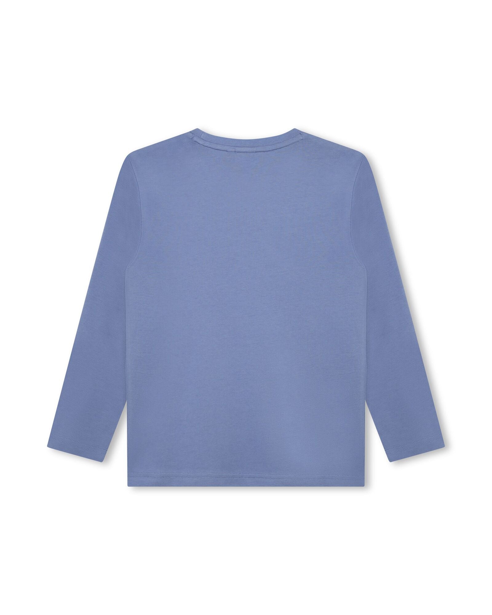 Long-sleeved cotton logo T-shirt - Mist