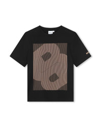 T-shirt à manches courtes à illustrations en coton - Black