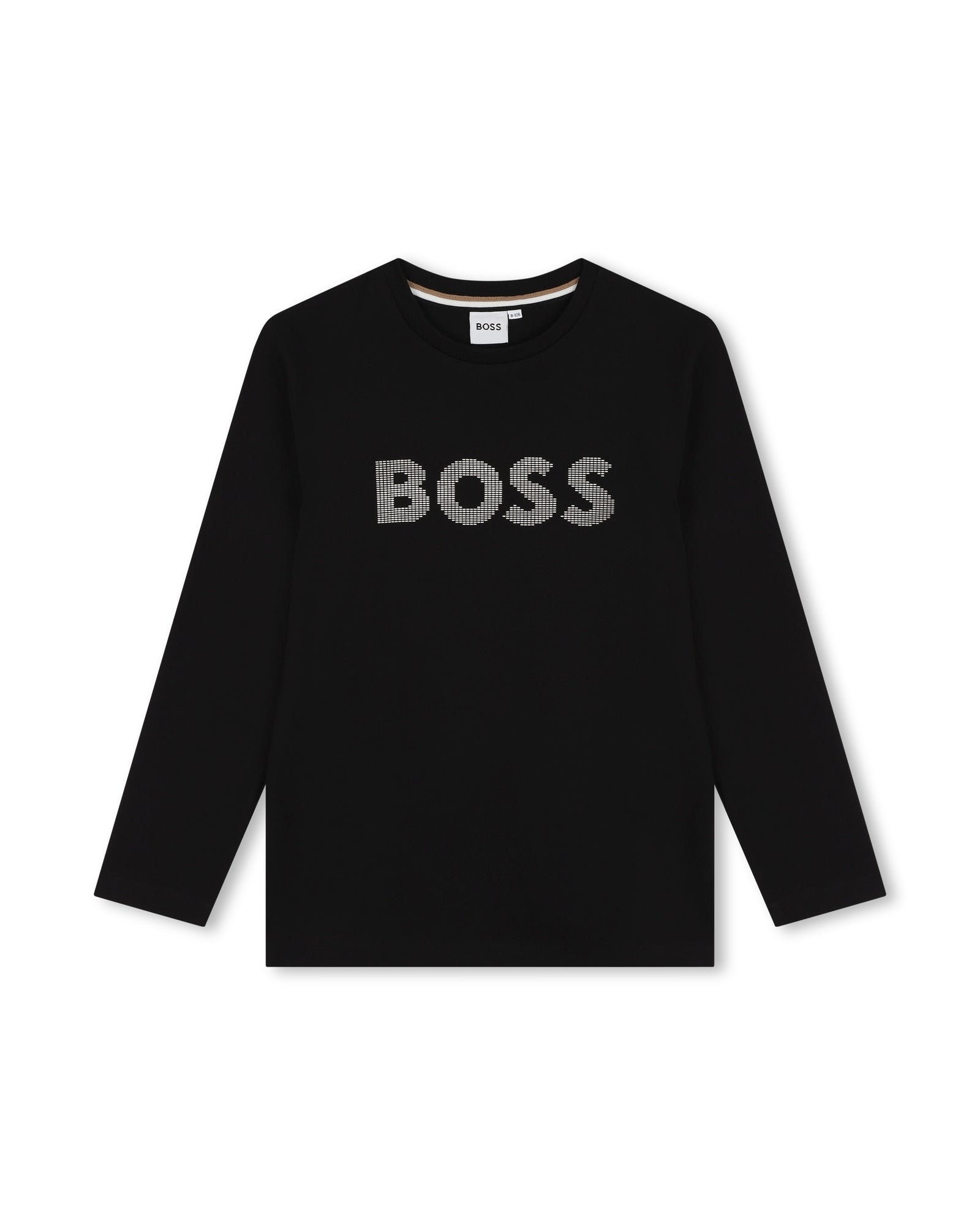 T-shirt à manches longues à logo en coton - Black