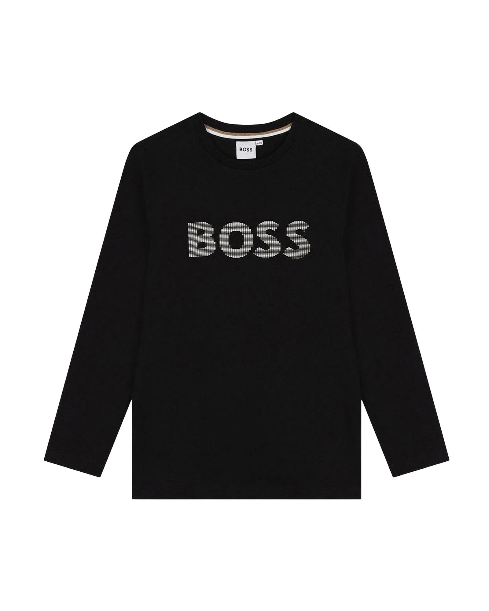 Long-sleeved cotton T-shirt with logo - Black