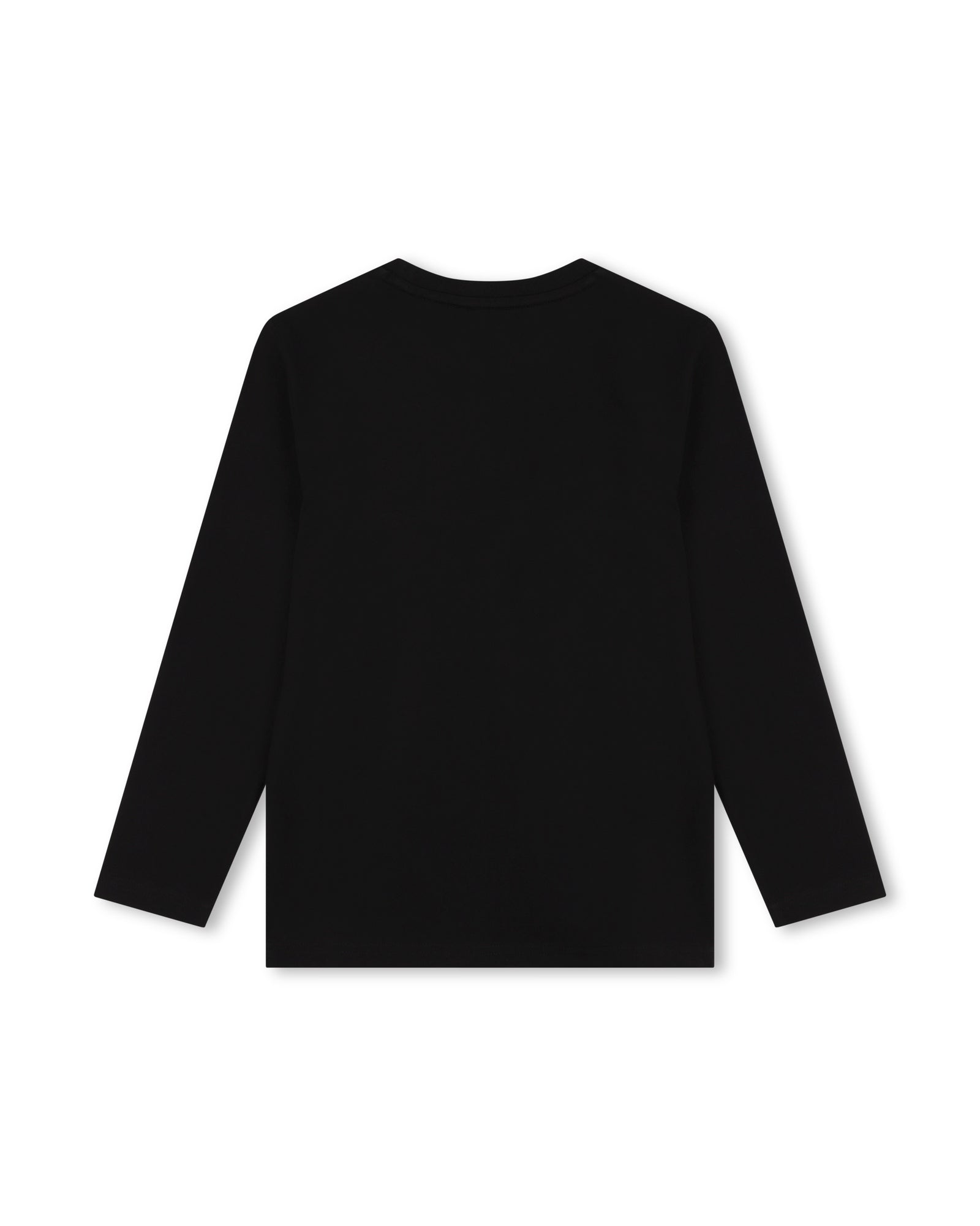 T-shirt à manches longues à logo en coton - Black