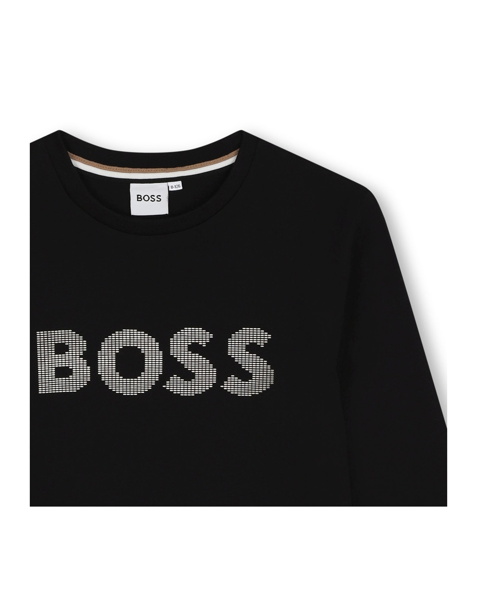 T-shirt à manches longues à logo en coton - Black