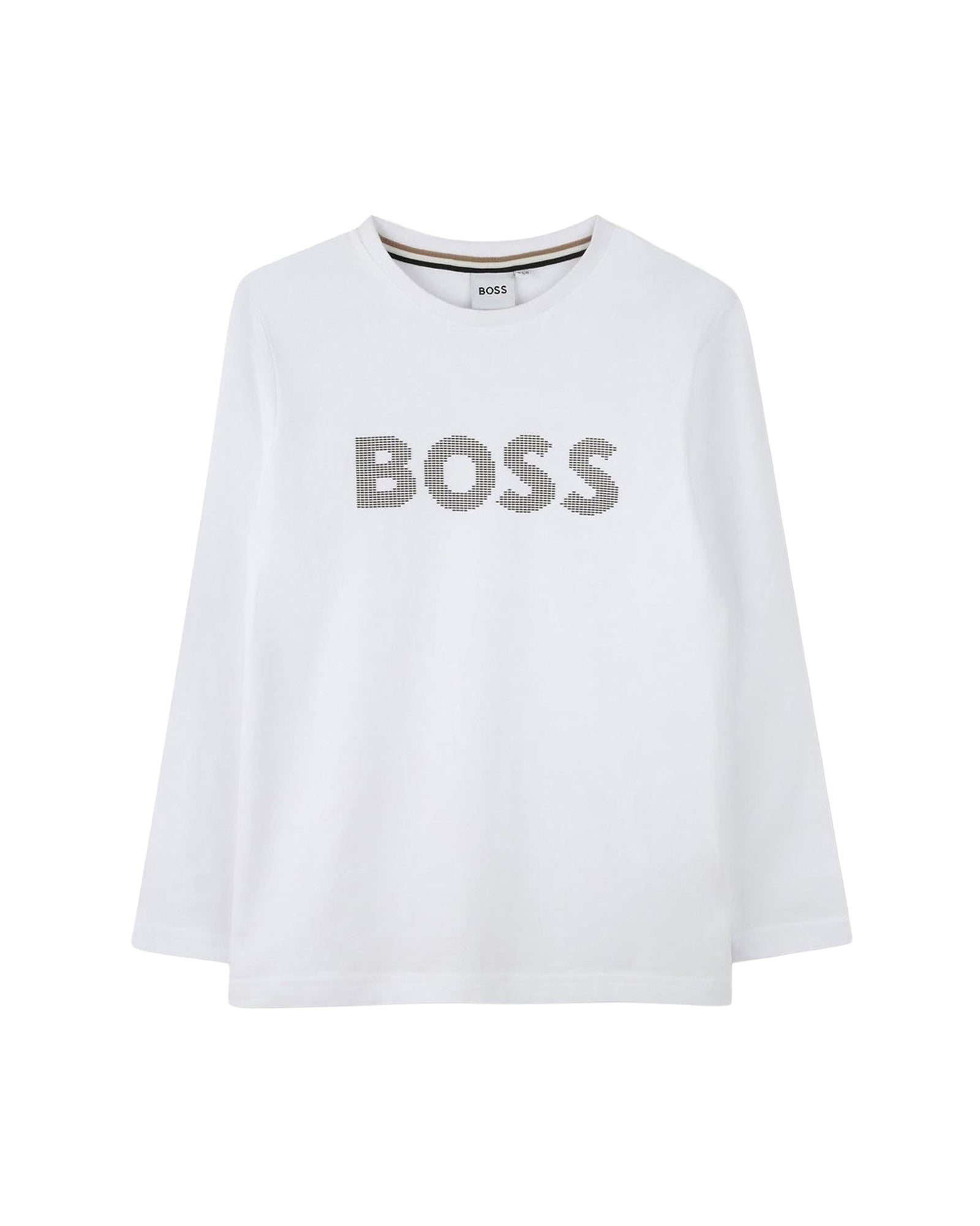 T-shirt à manches longues à logo en coton - Blanc