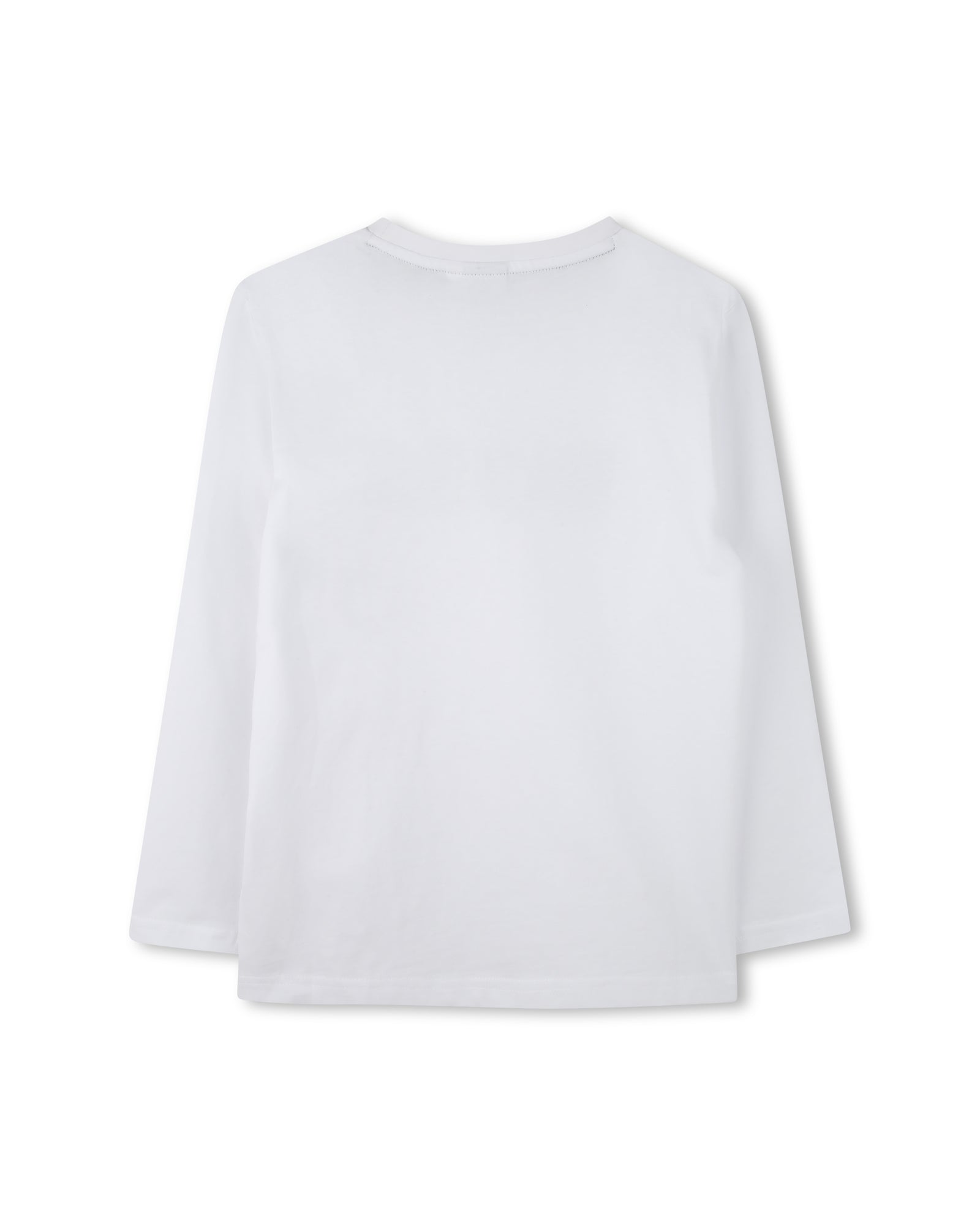 T-shirt à manches longues à logo en coton - Blanc