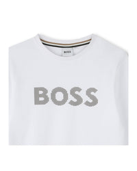 T-shirt à manches longues à logo en coton - Blanc