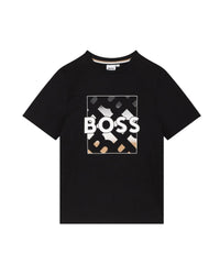 Cotton t-shirt with fancy illustrations - Black