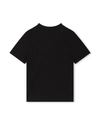 Cotton t-shirt with fancy illustrations - Black