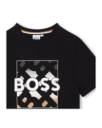 Cotton t-shirt with fancy illustrations - Black