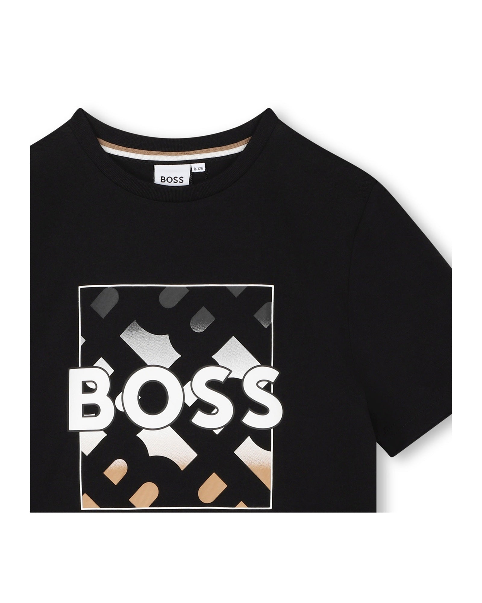 Cotton t-shirt with fancy illustrations - Black