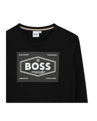 T-shirt à manches longues à illustrations en coton - Black