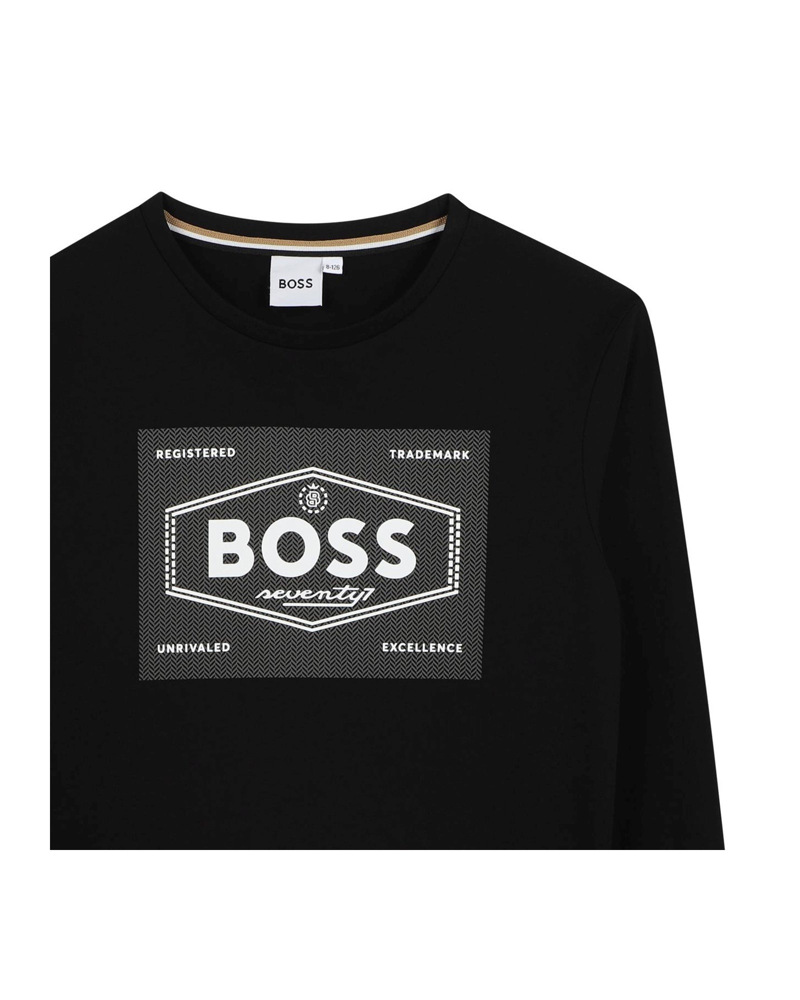T-shirt à manches longues à illustrations en coton - Black
