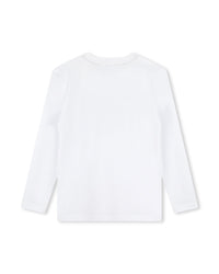 T-shirt à manches longues à illustrations en coton - Blanc