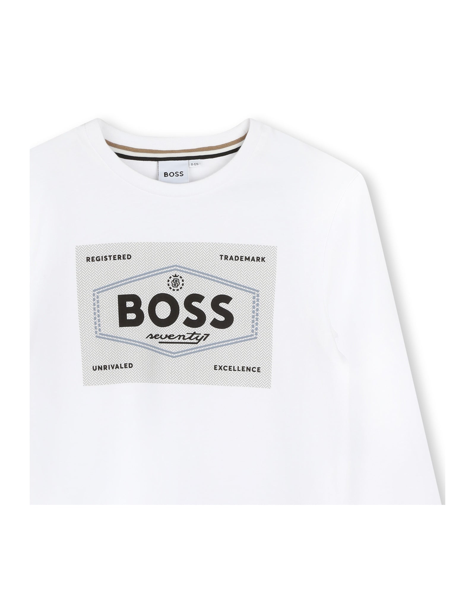 T-shirt à manches longues à illustrations en coton - Blanc