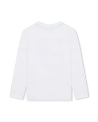 T-shirt à manches longues à illustrations en coton - Blanc