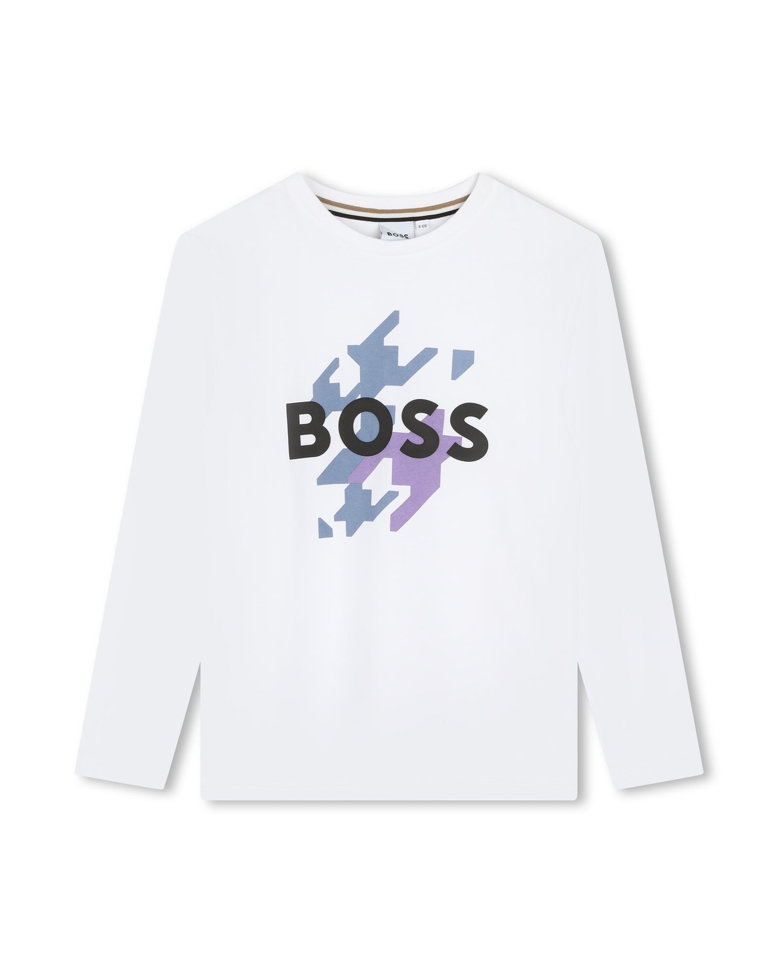 Long-sleeved cotton fantasy print T-shirt - White