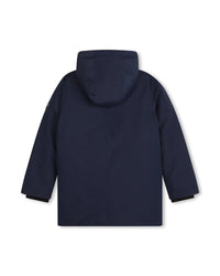 Parka à capuche maxi poches - Bleu Cargo