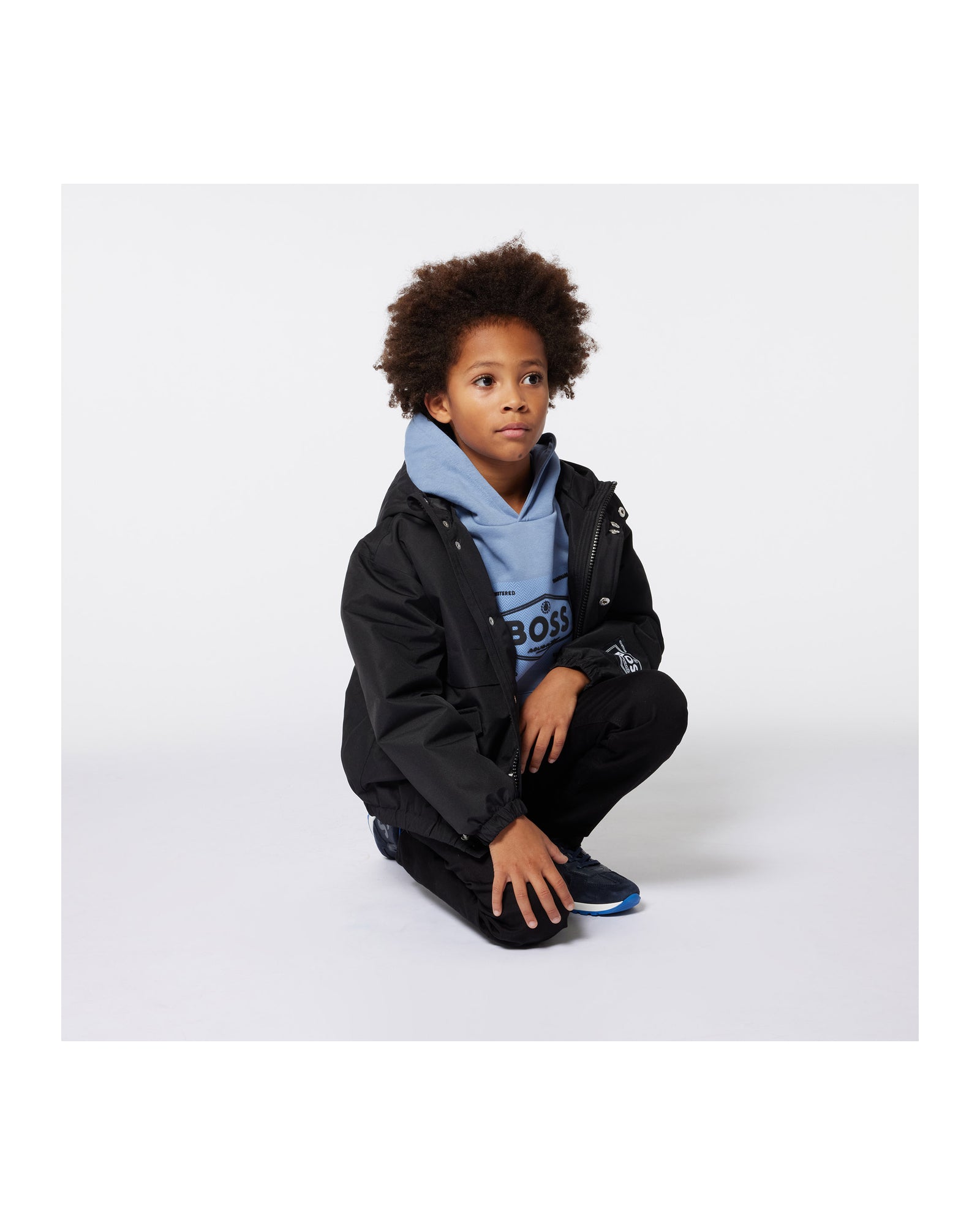 Blouson à capuche à zip - Black