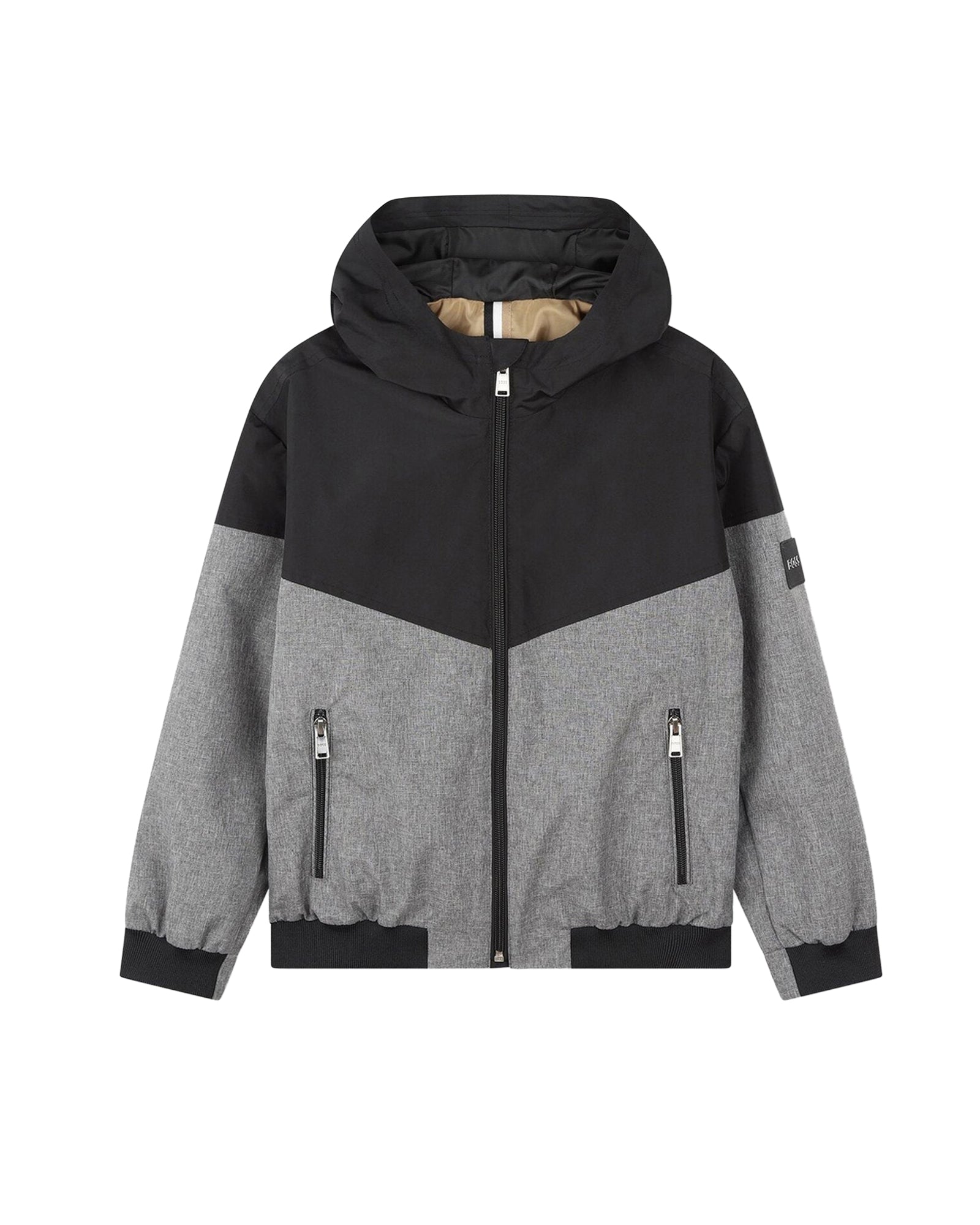 Windproof hooded jacket - Black