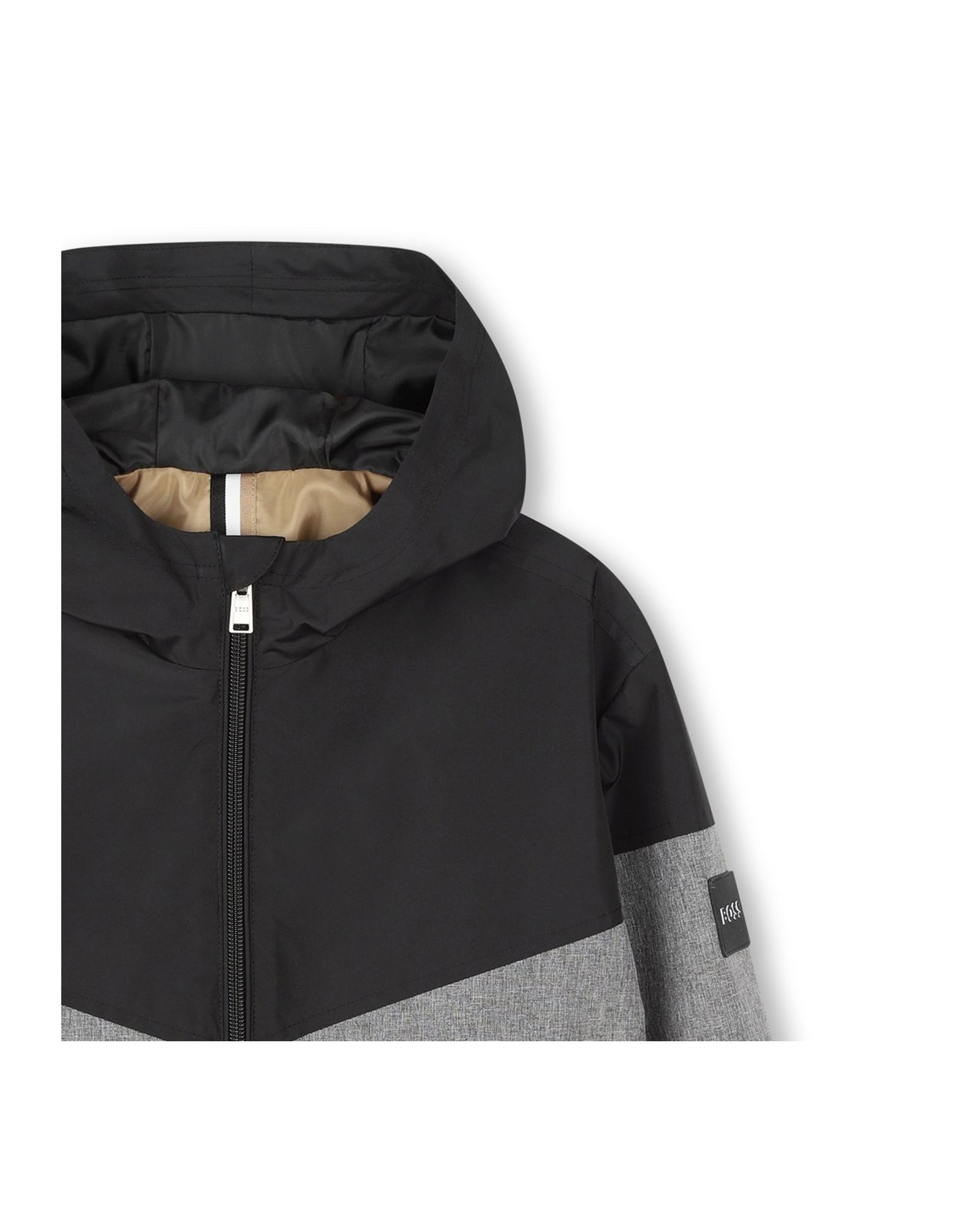 Windproof hooded jacket - Black