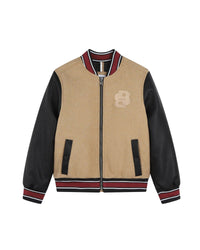 Blouson à manches contrastées en laine mélangée - Cookie