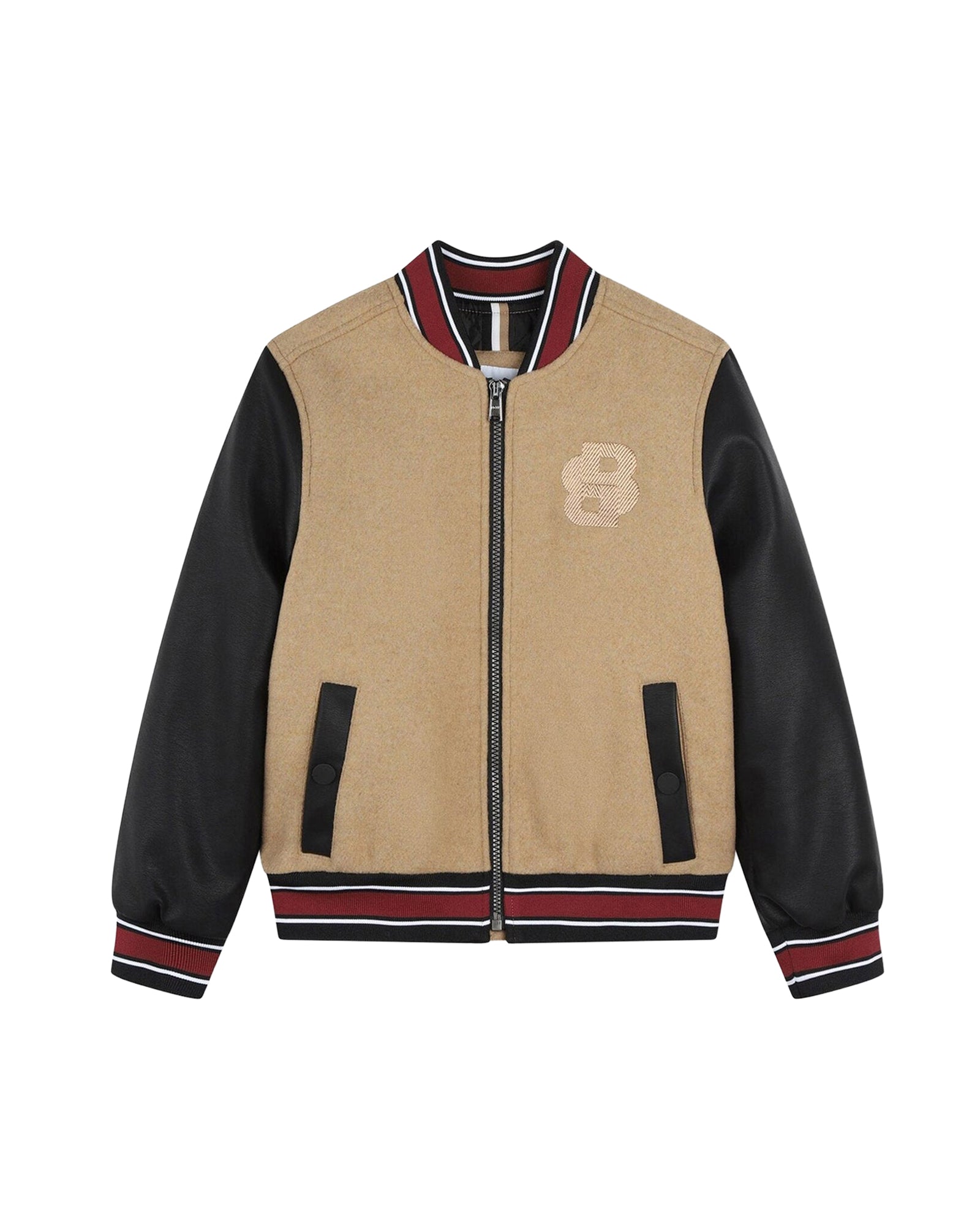 Blouson à manches contrastées en laine mélangée - Cookie