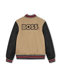 Blouson à manches contrastées en laine mélangée - Cookie
