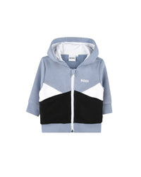 Cotton hooded cardigan with cut-outs - Brume
