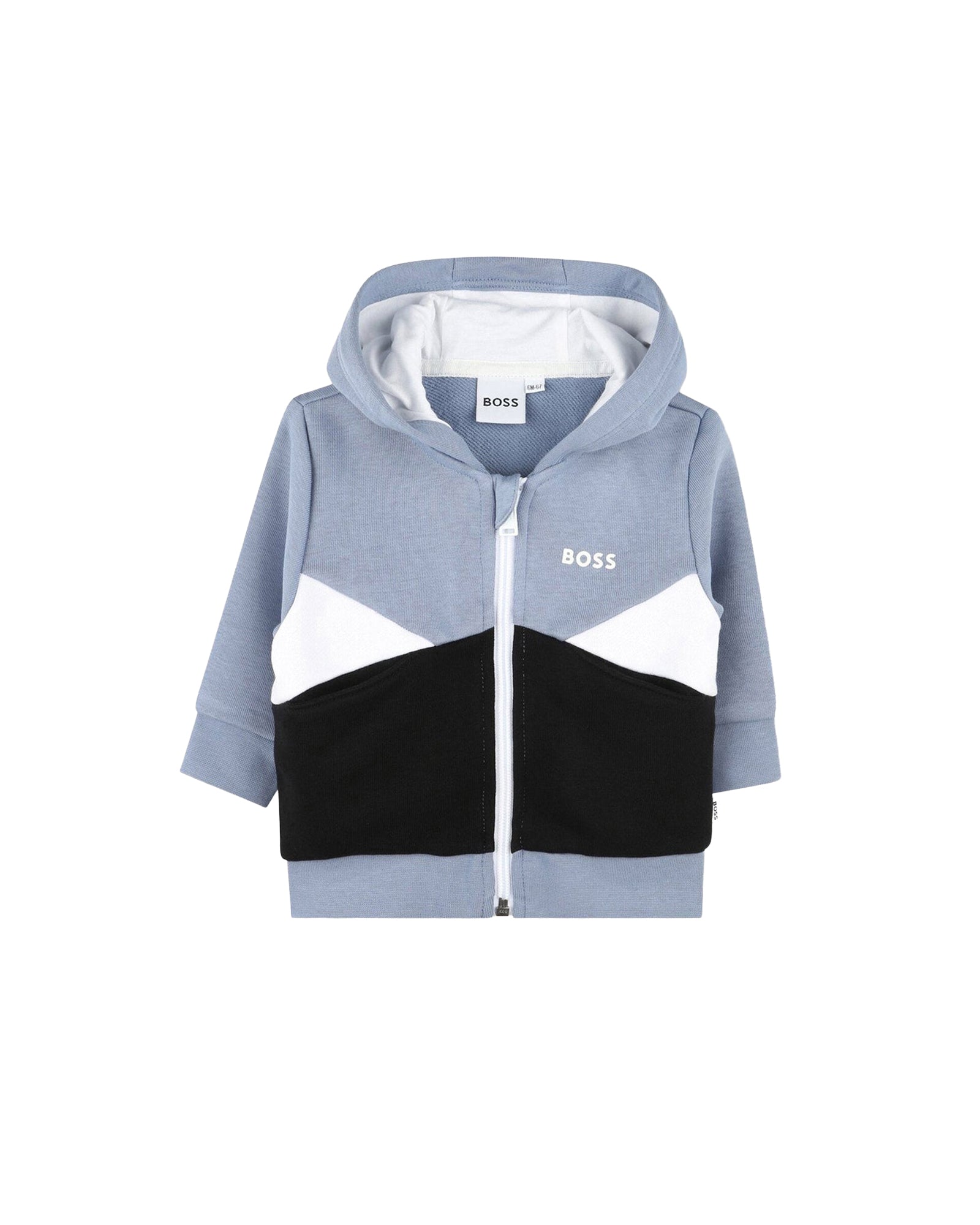 Cotton hooded cardigan with cut-outs - Brume