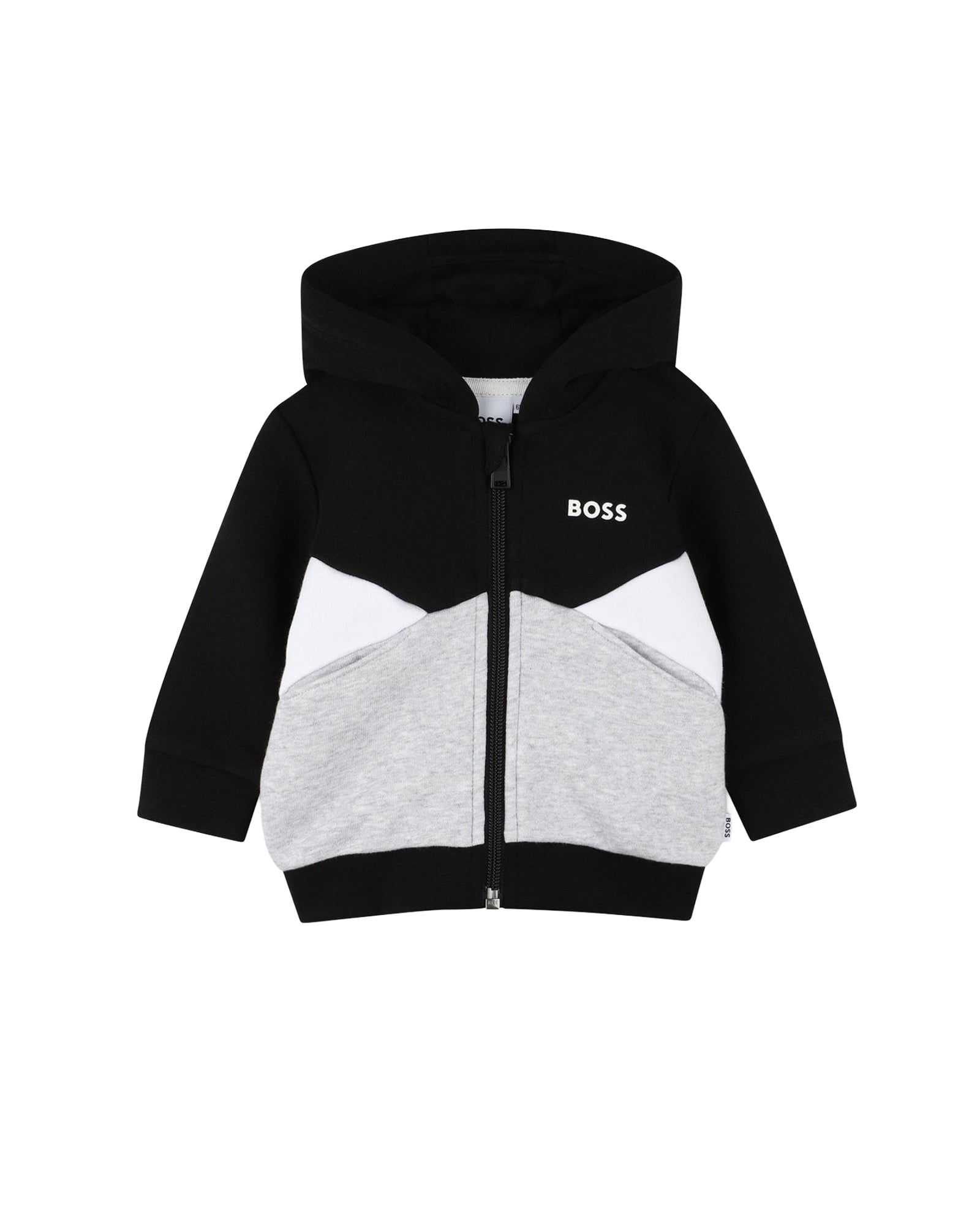 Cardigan à capuche à découpes en coton - Black