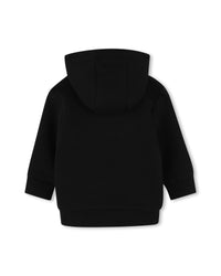 Cardigan à capuche à découpes en coton - Black